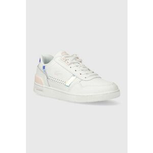 Lacoste sneakers din piele T-Clip Pastel Accent Leather culoarea alb, 47SFA0061 imagine