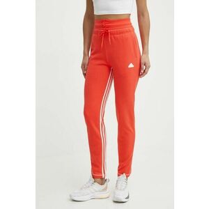 adidas pantaloni de trening culoarea rosu, cu imprimeu, IS0897 imagine