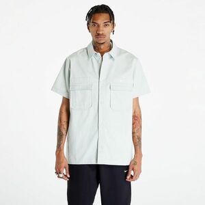 Nike Life Woven Military Short-Sleeve Button-Down Shirt Light Silver/ White imagine