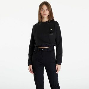Calvin Klein Jeans Satin Boxes Crewneck Sweatshirt Black imagine