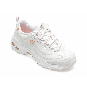 Pantofi sport SKECHERS albi, D LITES, din piele naturala imagine