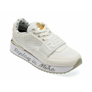 Pantofi sport REPLAY albi, WS6314T, din material textil imagine