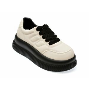 Pantofi casual FLAVIA PASSINI alb-negru, 11921, din piele ecologica imagine