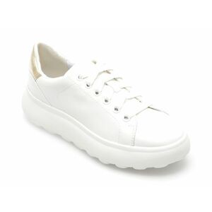 Pantofi casual GEOX albi, D35TCB, din piele naturala imagine