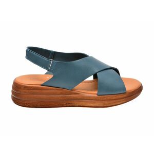 Sandale casual IMAGE albastre, 4904, din piele naturala imagine