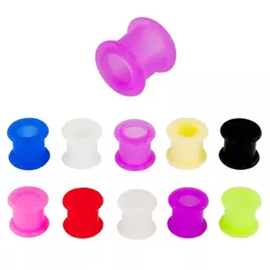 Tunel flexibil – disponibil în diverse culori - Diametru piercing: 12 mm, Culoare: Roz imagine