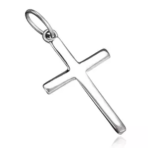 Pandantiv argint - cruce latină netedă imagine
