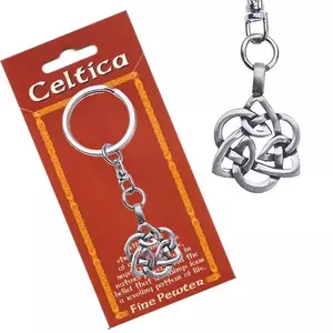 Pandantiv metalic pentru chei - nod celtic, floare imagine