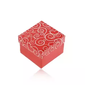 Cutie de cadouri roșie, cu ornamente în formă de inimă imagine