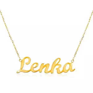 Colier ajustabil din aur 585, cu numele Lenka, lanț subțire imagine