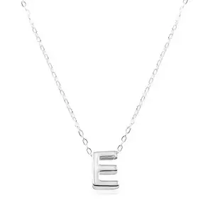 Colier din argint 925 - lanț strălucitor și litera E imagine