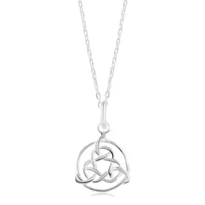 Colier din argint 925, lanț strălucitor, simbol celtic în contur rotund imagine