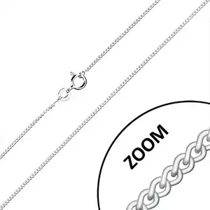 Lanț din argint 925 - zale ovale răsucite conectate în serie, 1, 3 mm imagine