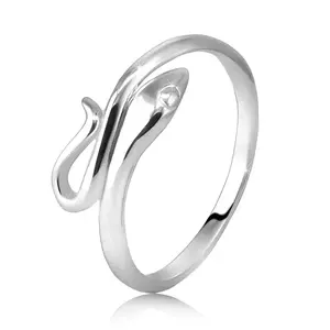 Inel din argint 925 - corp de șarpe, ochi gravați - Marime inel: 49 imagine