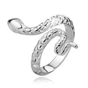 Inel din argint 925 - șarpe ondulat, reglabil imagine