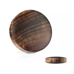 Plug de ureche din lemn - lemn sono, desen natural maro-negru, diverse mărimi - Diametru piercing: 10 mm imagine