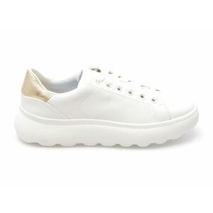 Pantofi casual GEOX albi, D35TCB, din piele naturala imagine