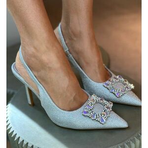 Pantofi dama Hed Argintii imagine