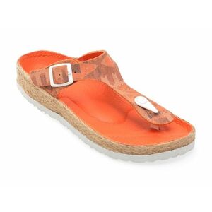 Papuci casual GRYXX portocalii, 700, din piele naturala imagine