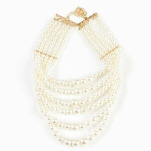 Colier elegant cu perle albe imagine