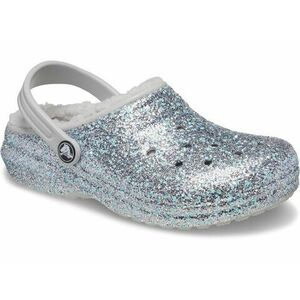 Incaltaminte Fete Crocs Classic Lined Glitter Clog (Toddler) Iced Mint imagine