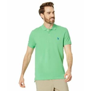 Incaltaminte Femei US POLO ASSN Slim Fit Solid Pique Polo Shirt Berkeley Green imagine