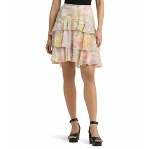 Imbracaminte Femei LAUREN Ralph Lauren Floral Crinkle Georgette Tiered Skirt Cream Multi imagine