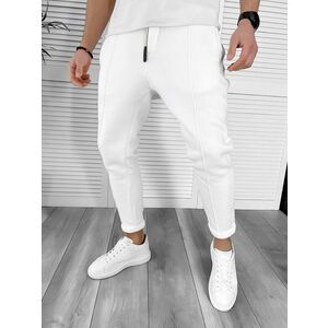 Pantaloni de trening albi conici K192 P20-4.3 imagine