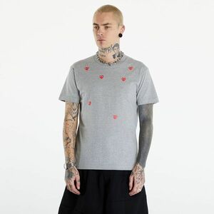 Comme des Garçons PLAY Short Sleeve Logo Print T-Shirt UNISEX Grey imagine