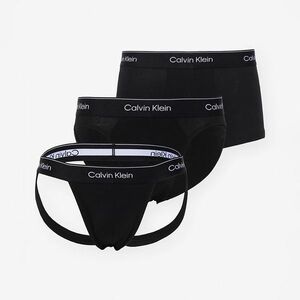 Calvin Klein Cotton Stretch Low Rise Jock Strap 3-Pack Black imagine