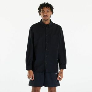 Nike Men's Life Oxford Buttondown Long Sleeve Shirt Black/ Black/ Black imagine