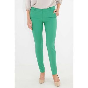 Pantaloni conici lungi din stofa verde imagine