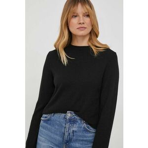 Sisley pulover din amestec de lana femei, culoarea negru, light imagine