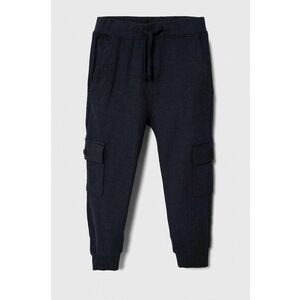 Abercrombie & Fitch pantaloni de trening pentru copii culoarea albastru marin, neted imagine