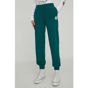 Converse pantaloni de trening culoarea verde, neted imagine