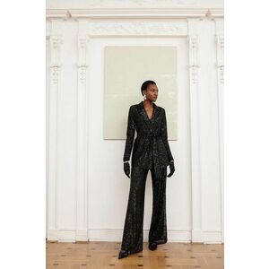 Answear Lab Pantaloni femei, culoarea negru, model drept, high waist imagine