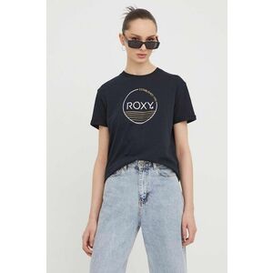Roxy tricou din bumbac femei, culoarea negru ERJZT05698 imagine