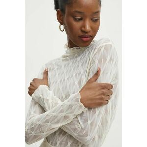 Answear Lab bluza femei, culoarea bej, neted imagine