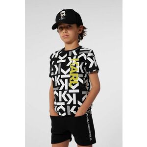 Karl Lagerfeld tricou de bumbac pentru copii culoarea negru, modelator imagine