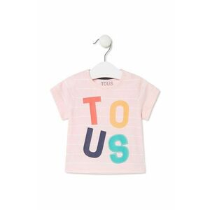 Tous tricou de bumbac pentru copii culoarea roz imagine