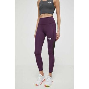 The North Face leggins sport femei, culoarea violet, cu imprimeu, NF0A87K1W4E1 imagine