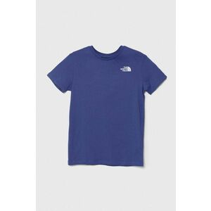 The North Face tricou de bumbac pentru copii REDBOX TEE (BACK BOX GRAPHIC) culoarea violet, cu imprimeu imagine