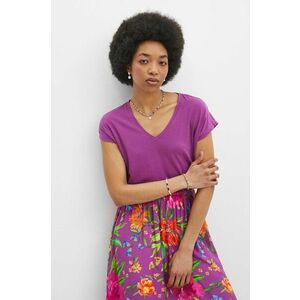 Medicine tricou din bumbac femei, culoarea violet imagine