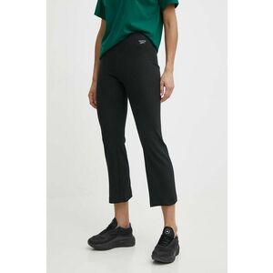 Reebok Classic pantaloni Wardrobe Essentials femei, culoarea negru, drept, high waist, 100075526 imagine