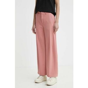 Drykorn pantaloni DESK femei, culoarea roz, drept, high waist, 130014 80754 imagine