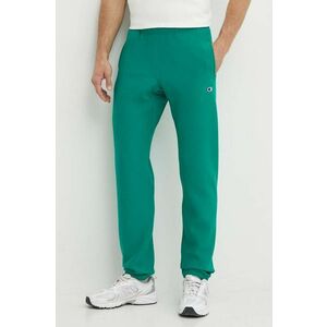 Champion pantaloni 216540 bărbați, culoarea verde, cu imprimeu 216540 imagine