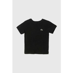 Lacoste tricou copii culoarea negru, neted imagine