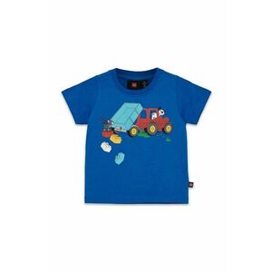 Lego tricou de bumbac pentru copii culoarea albastru marin, cu imprimeu imagine