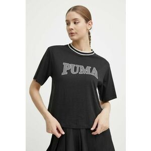 Puma tricou din bumbac SQUAD femei, culoarea negru 677903 imagine