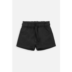 Coccodrillo pantaloni scurți din bumbac pentru copii culoarea negru, neted imagine